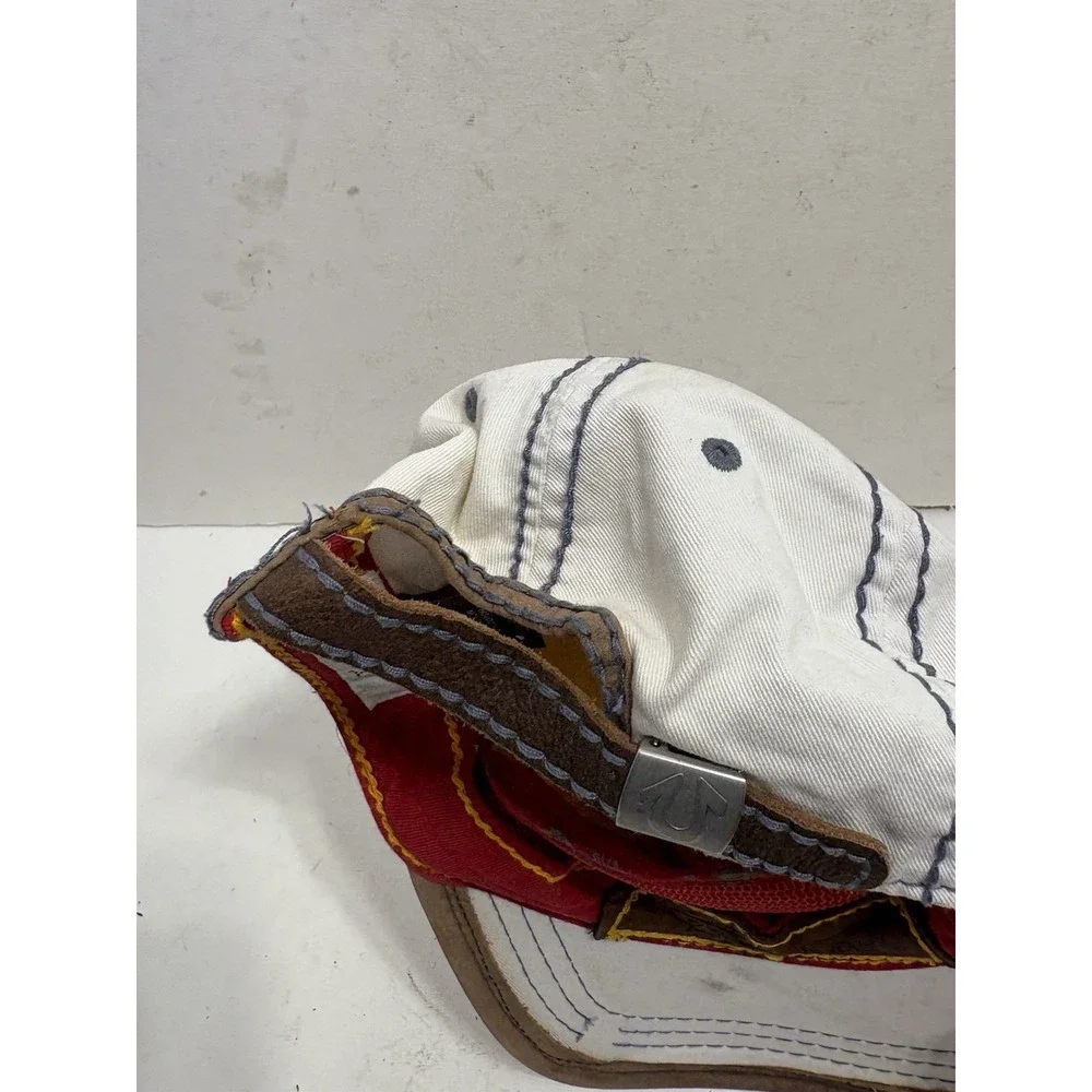 Rare Authentic True‎ Religion Hat – Vintage Y2K Distressed Denim Horseshoe